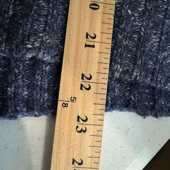 L.L.Bean Women’s Knit Sweater Size Medium Regular Wool Blend Grey/Blue Color - Picture 6 of 7